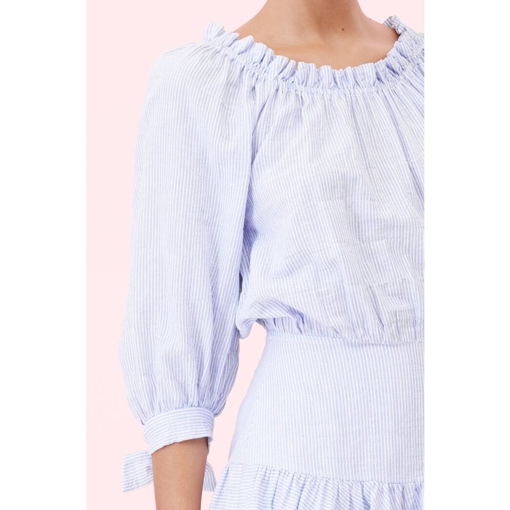 NWT Rebecca Taylor Cotton Stripe Mini Dress 10 - Picture 3 of 8
